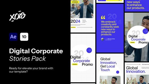 Videohive Digital Corporate Promo Stories Pack Openers template preview
