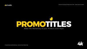 Simple Promo Titles Package Video Displays template preview