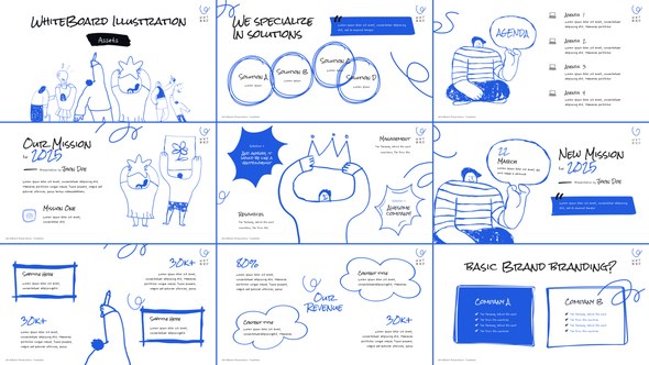 Videohive Whiteboard Illustration Video Display After Effect Template Elements template preview