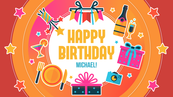 Videohive Birthday Cards Titles template preview