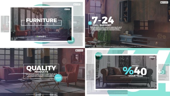 Videohive Furniture Style Promo Openers template preview