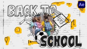 Videohive 3D Sketch School Time Intro Openers template preview