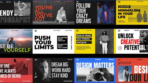 Videohive Typography Slides 57617346 Titles template preview