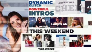 Videohive Dynamic glitch powerful intros Video Displays template preview