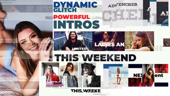 Videohive Dynamic glitch powerful intros Video Displays template preview