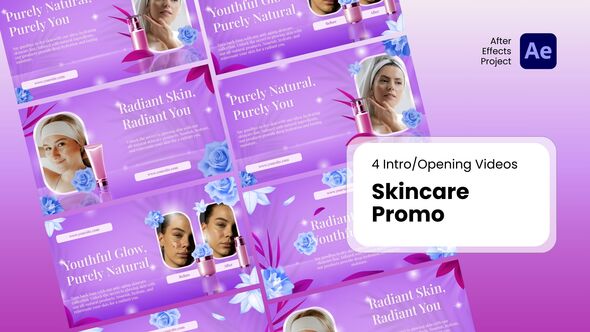 Videohive Promotional Intro - Skincare Promo After Effects Project Files Product Promo template preview
