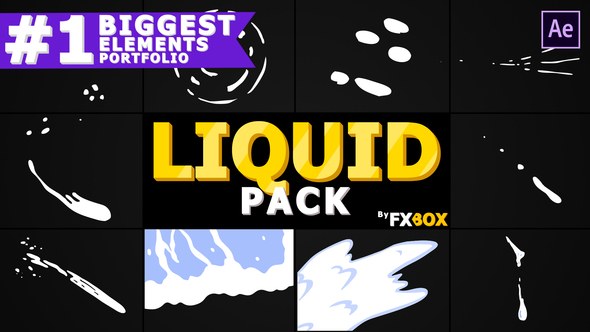 Liquid Shape Elements | After Effects Video Displays template preview