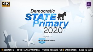Democratic or Republican State Primary Election Results Kit Video Displays template preview