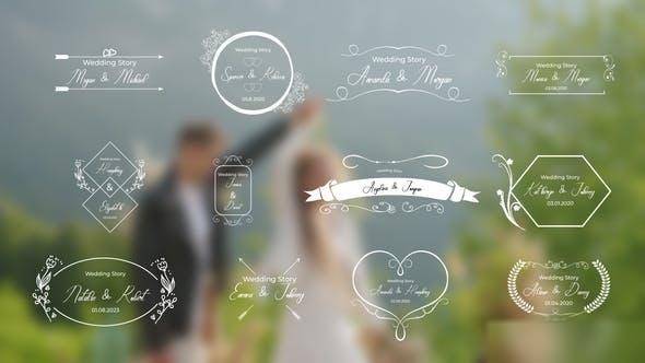 Videohive 12 wedding titles Openers template preview