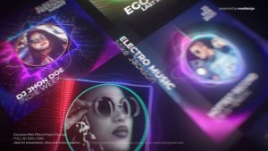 Videohive DJ Artist Music Visualizer Video Displays template preview