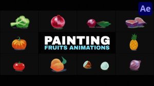 Videohive Painting Fruits Animation | After Effects Elements template preview