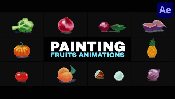 Videohive Painting Fruits Animation | After Effects Elements template preview