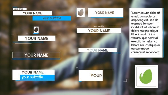 Lines - Clean and Simple Lower Thirds Video Displays template preview