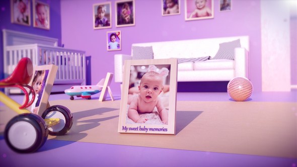 Videohive Baby Picture Frames Video Displays template preview