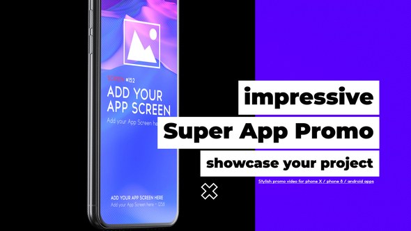 Super App Promo Video Displays template preview