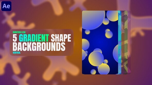 Videohive Gradient Shape Backgrounds Elements template preview