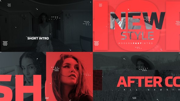 Short Intro Premiere Pro template preview