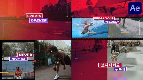 Videohive Sports Opener for After Effects Openers template preview