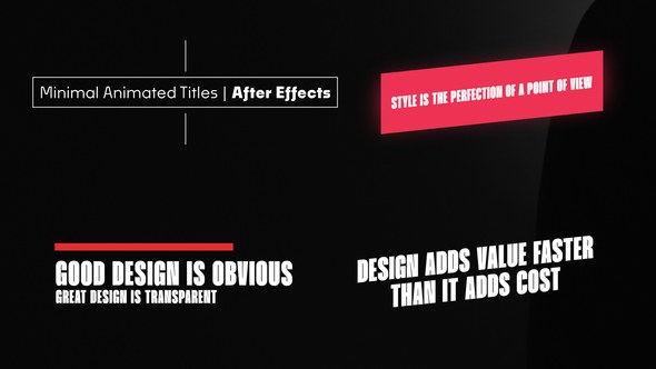 Videohive 10 Minimal Animated Titles | After Effects Titles template preview