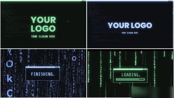 Videohive Glitch Tech Logo Reveal Logo Stings template preview