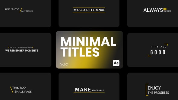 Videohive Minimal Titles 01 for After Effects Titles template preview