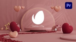 Valentines Day Intro Premiere Pro template preview