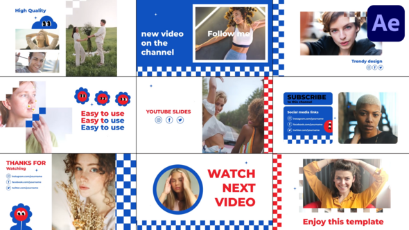 Videohive Trendy Media Slides for After Effects Openers template preview