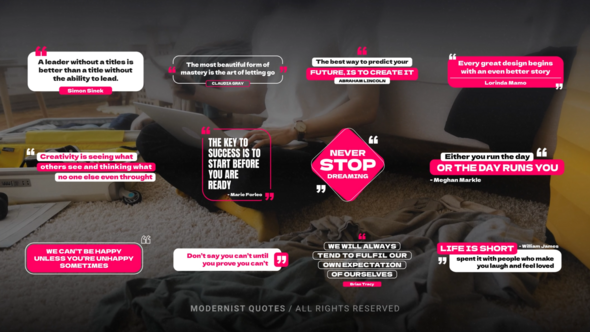Videohive Modernist Quotes | After Effects Titles template preview
