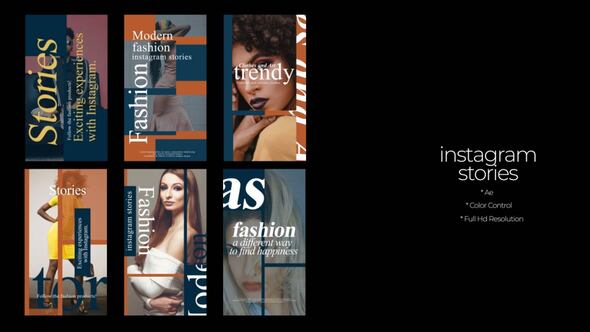 Fashion Insta Stories Premiere Pro template preview