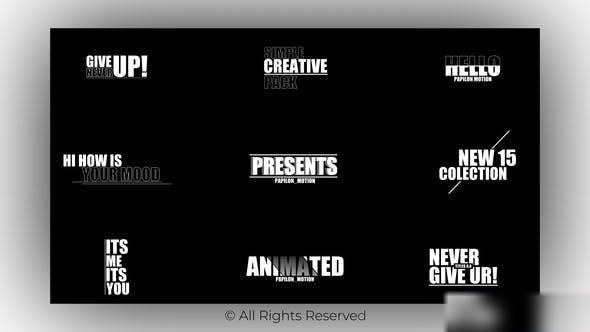 Videohive Creative Titles | After Effects 46492069 Titles template preview