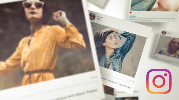 Videohive Instagram Fotos Folding Logo Logo Stings template preview