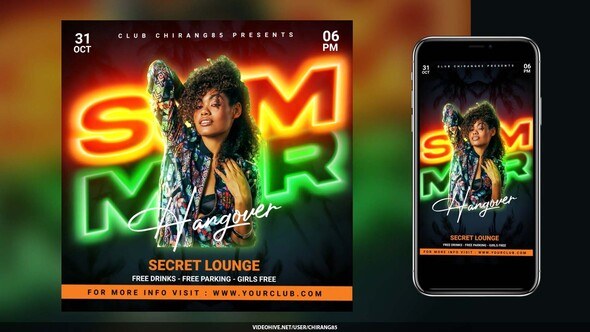 Videohive Night Club Flyer Stories v16 Openers template preview