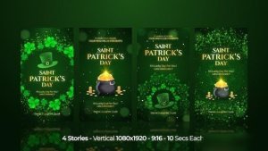 Videohive St Patrick's Day Instagram Stories Openers template preview
