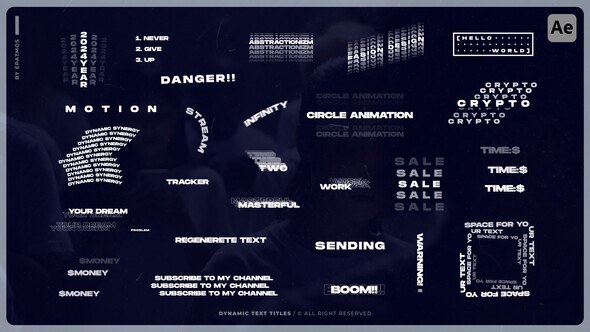 Videohive Dynamic Text Titles | AE Titles template preview