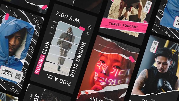 Videohive Paper Stories Openers template preview