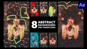 Videohive Vertical Abstract Backgrounds And Transitions | After Effects Elements template preview