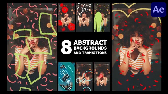 Videohive Vertical Abstract Backgrounds And Transitions | After Effects Elements template preview