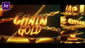 Videohive Chain Gold Logo Reveal Logo Stings template preview