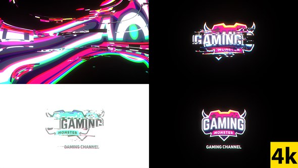 Videohive 4K Glitch Logo Logo Stings template preview