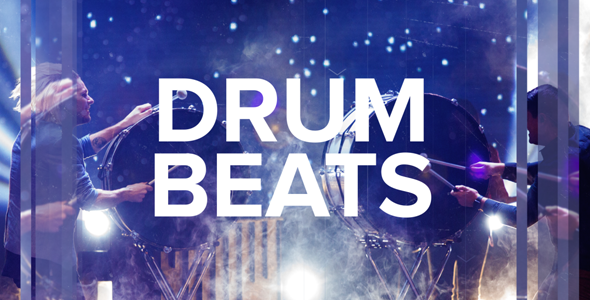 Videohive Drum Beats Video Displays template preview