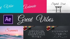 Videohive Great Vibes - Animated Typeface for After Effects Titles template preview