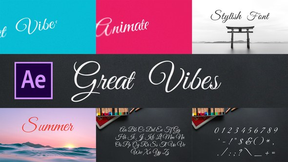 Videohive Great Vibes - Animated Typeface for After Effects Titles template preview
