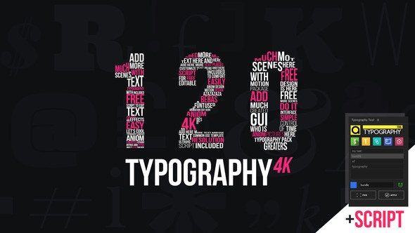 Kinetic Typography 4K Package | Typography Tool Video Displays template preview