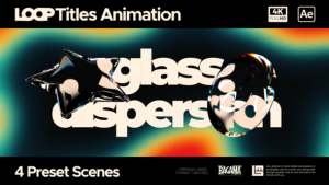 Videohive Looped Title Glass Dispersion Scenes Elements template preview