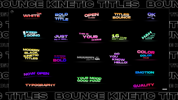 Videohive 20 Bounce Titles Titles template preview