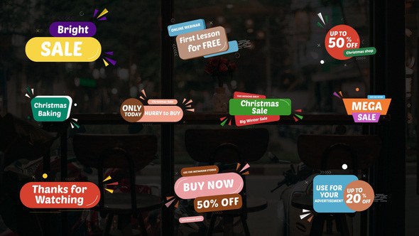 Christmas Mega Sale Titles || After Effects Video Displays template preview
