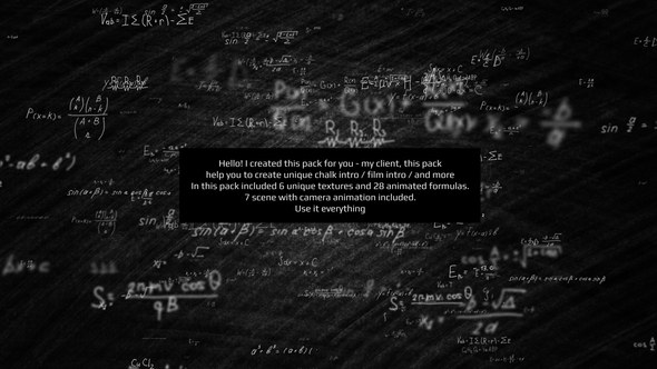 Videohive Science Chalk Hand Drawing Pack Titles template preview