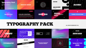 Videohive Stylish Typography Pack Titles template preview