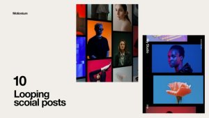 Videohive Looping Cards For Social Media Posts Video Displays template preview