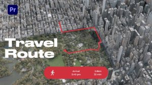 Travel Route Premiere Pro template preview